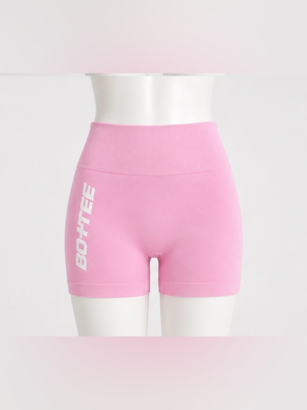 BO+TEE Seamless High-Waisted Biker Shorts – Pink – XS